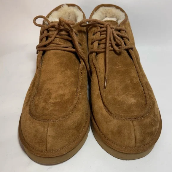 UGG Tan Suede Sheepskin Sherpa Lined Chukka Ankle Boots Size  display picture 1